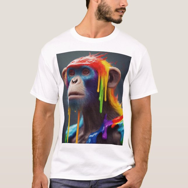 "Regnbågsladdapa: Fetstig och lekfull design" T Shirt (Framsida)