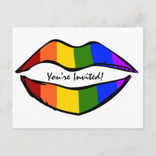 Regnbågsläppar Inbjudningar