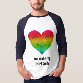 regnbågsleende t-shirt