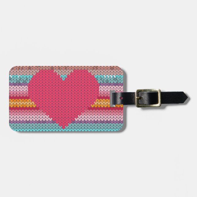 Regnbågsliknande retorik faux woolen sticka valent bagagebricka (Horisontell Framsida)