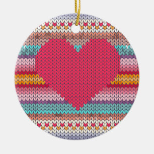 Regnbågsliknande retorik faux woolen sticka valent julgransprydnad keramik