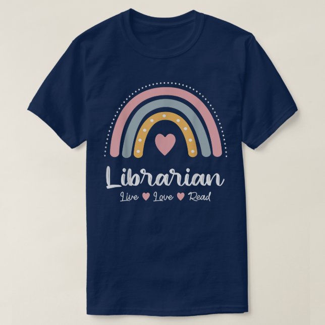 Regnbågsljus Li på bibliotekarierska Bibliotek Squ T Shirt (Design framsida)
