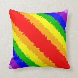 Regnbågsljus och färgstark kudde