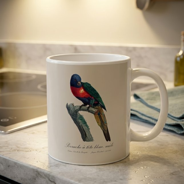 Regnbågslorikit hane, Trichoglossus Moluccanus Kaffemugg (Rainbow Lorikeet Male, Trichoglossus Moluccanus. Coffee Mug)
