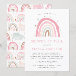 Regnbågsluss efter brevlådesknappen inbjudningar