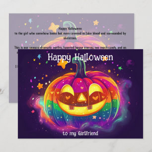 🌈🎃Regnbågslykt Pumpa-kort Inbjudningar