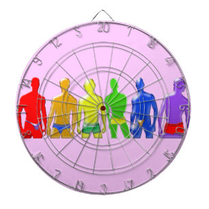 Regnbågsmän Dart Board Darttavla
