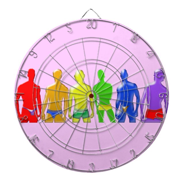 Regnbågsmän Dart Board Darttavla (Framsidan)