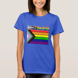 Regnbågsmänsklig HBTQ-flaggstöd och stolthet T-sh T Shirt