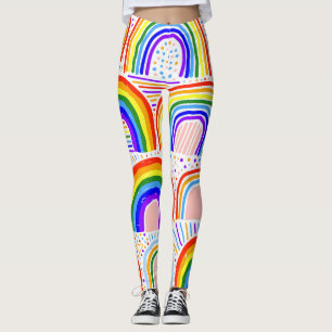 Regnbågsmarkör Illustration: Barnsömlös pat Leggings