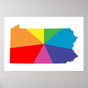 regnbågsmatris i pennsylvania poster