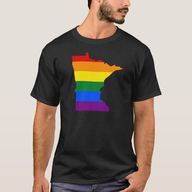 Regnbågsminnesota Tee Shirt (Framsida)