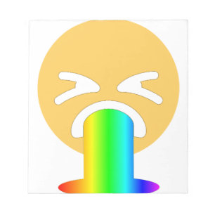 regnbågsmoke emoji anteckningsblock
