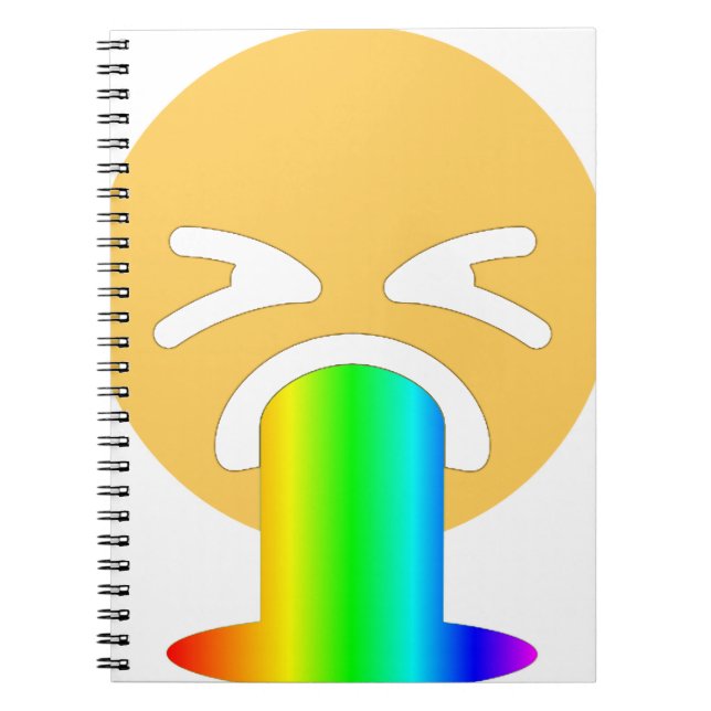regnbågsmoke emoji anteckningsbok (Framsidan)