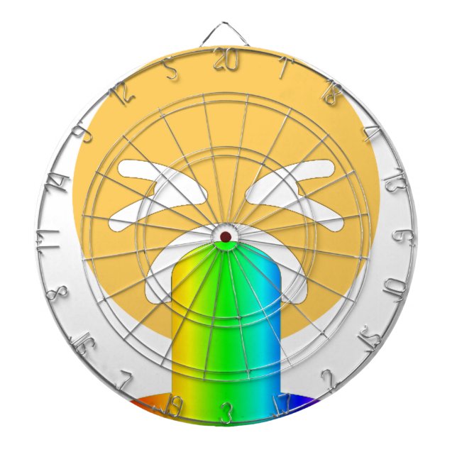 regnbågsmoke emoji darttavla (Framsidan)