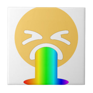 regnbågsmoke emoji kakelplatta