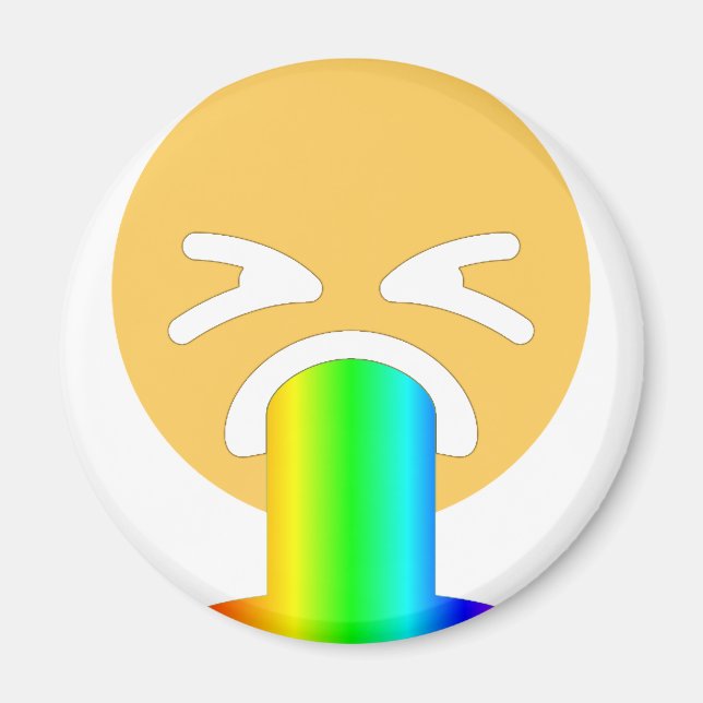 regnbågsmoke emoji magnet (Framsidan)