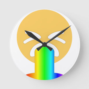 regnbågsmoke emoji rund klocka