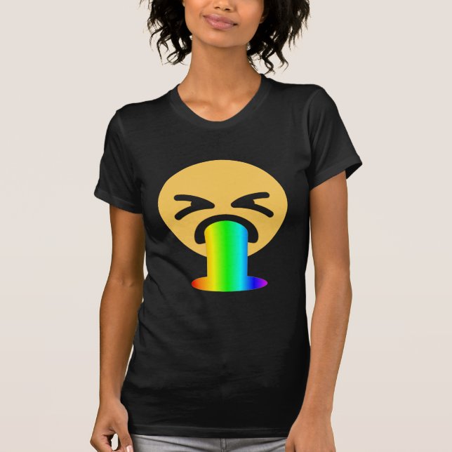 regnbågsmoke emoji t shirt (Framsida)