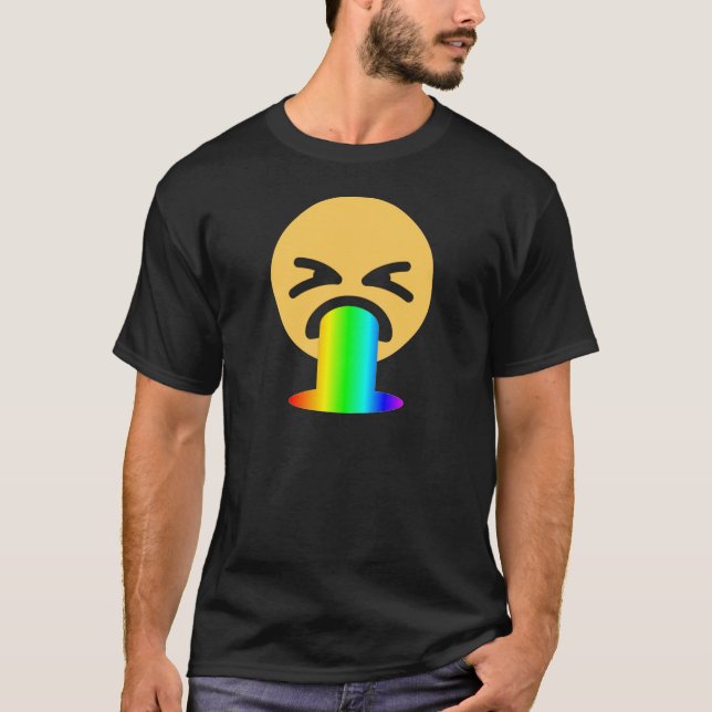 regnbågsmoke emoji t shirt (Framsida)