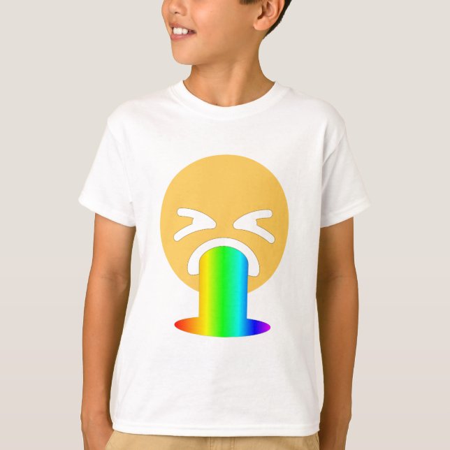 regnbågsmoke emoji t shirt (Framsida)