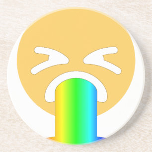 regnbågsmoke emoji underlägg