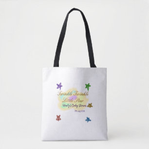 Regnbågsmoln glittrar Twinkle Little Star baby Tygkasse