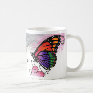 Regnbågsmonarkfjäril Original Fantasi Konst Kaffemugg