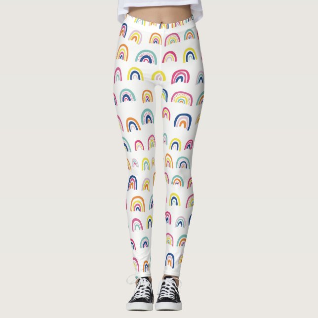 Regnbågsmönster Leggings (Framsida)
