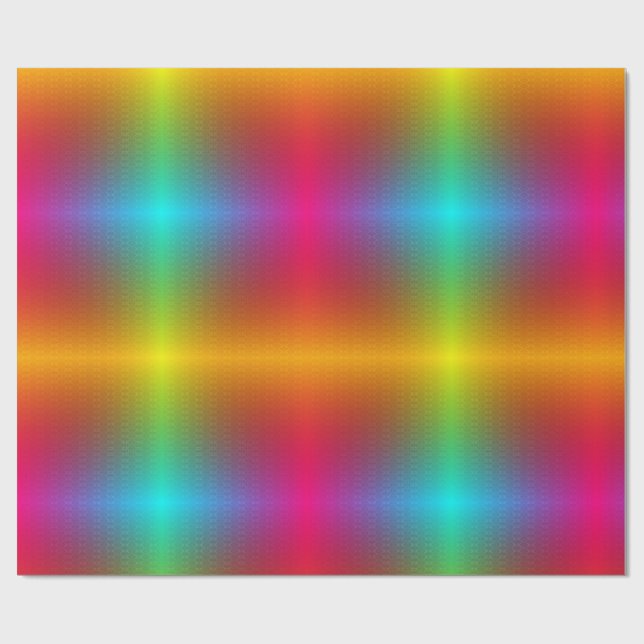 Regnbågsmönstrat färgglatt presentpapper (Platt)