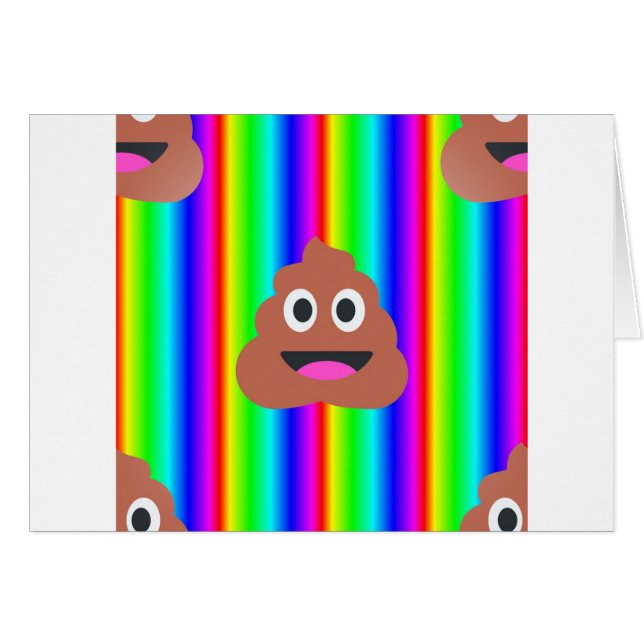 regnbågsmopemoji hälsningskort (Framsidan Horizontal)