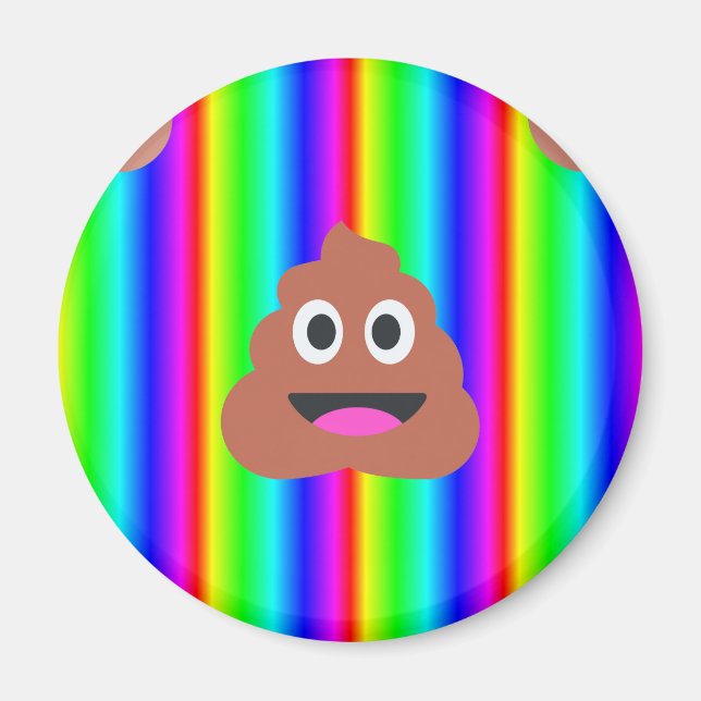 regnbågsmopemoji magnet (Framsidan)
