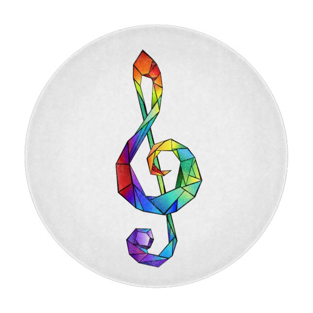 Regnbågsmusik nyckel treble clef (Framsidan)