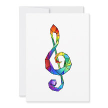 Regnbågsmusik nyckel treble clef