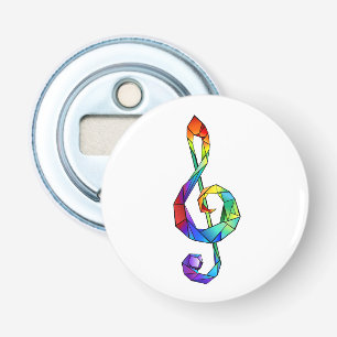 Regnbågsmusik nyckel treble clef flasköppnare