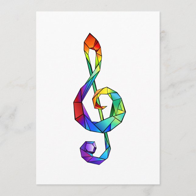 Regnbågsmusik nyckel treble clef program (Framsida)