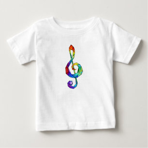 Regnbågsmusik nyckel treble clef t shirt