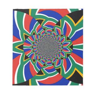 Regnbågsnation: Vibrant South Afrika Art Skriv ut Anteckningsblock