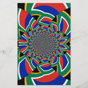 Regnbågsnation: Vibrant South Afrika Art Skriv ut Brevpapper