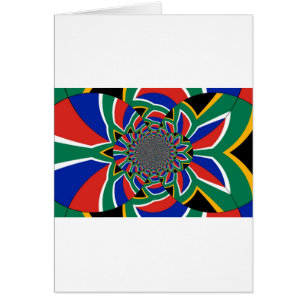 Regnbågsnation: Vibrant South Afrika Art Skriv ut Hälsningskort