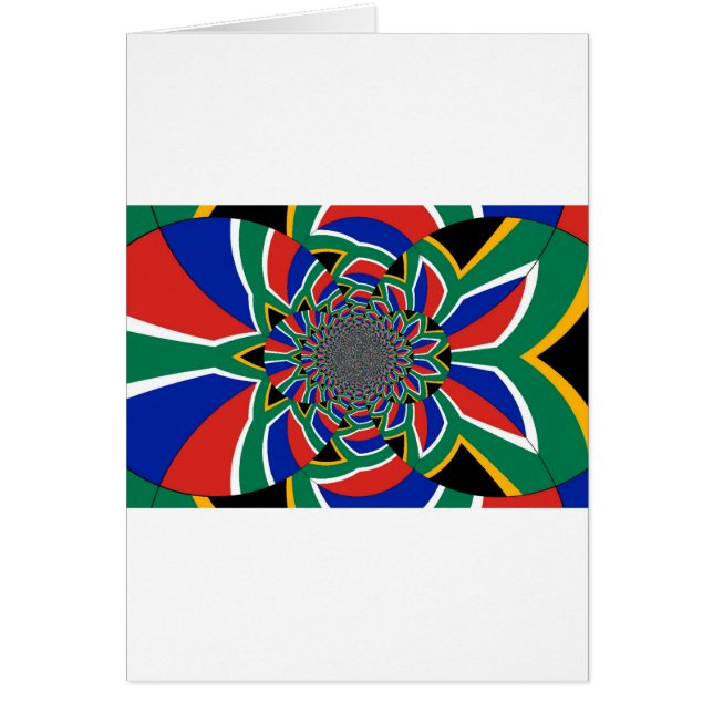 Regnbågsnation: Vibrant South Afrika Art Skriv ut Hälsningskort (Framsidan)