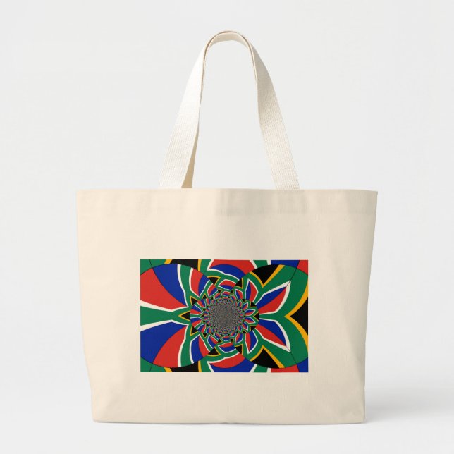 Regnbågsnation: Vibrant South Afrika Art Skriv ut Jumbo Tygkasse (Framsidan)