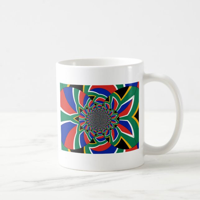 Regnbågsnation: Vibrant South Afrika Art Skriv ut Kaffemugg (Höger)