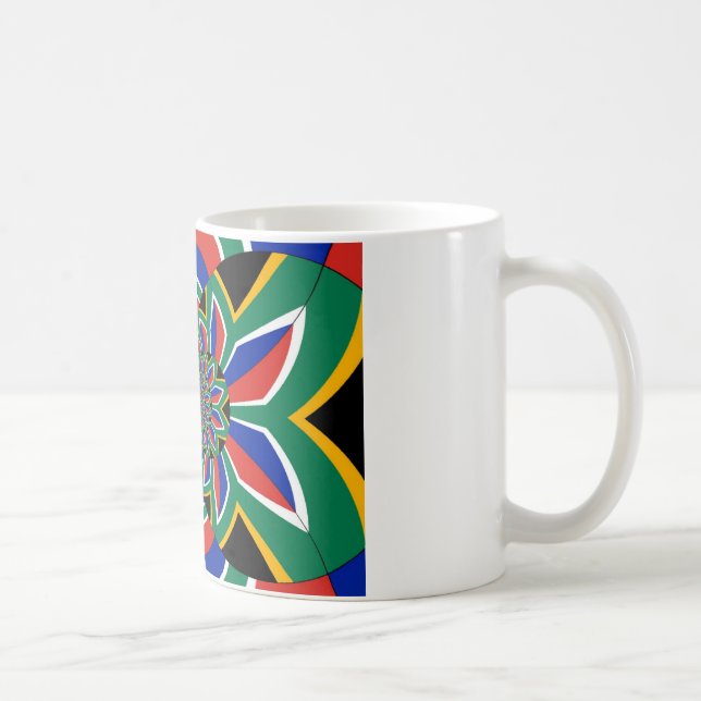 Regnbågsnation: Vibrant South Afrika Art Skriv ut Kaffemugg (Höger)