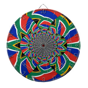 Regnbågsnation: Vibrant South Afrika Art Skriv ut Piltavla