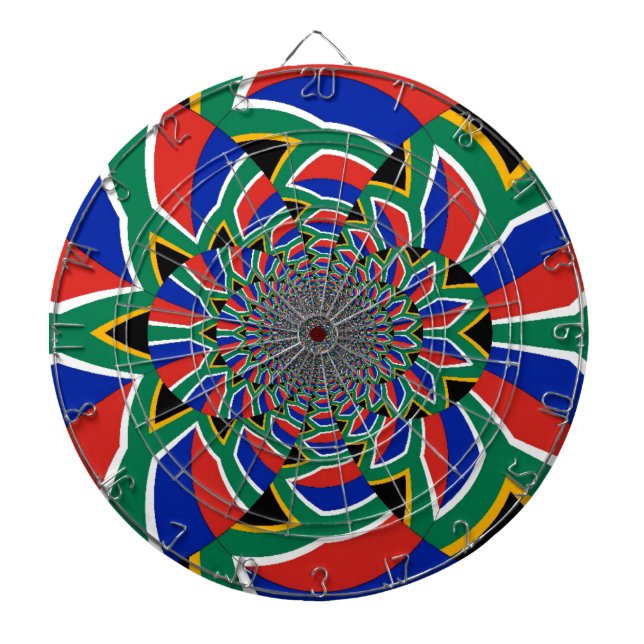 Regnbågsnation: Vibrant South Afrika Art Skriv ut Piltavla (Framsidan)