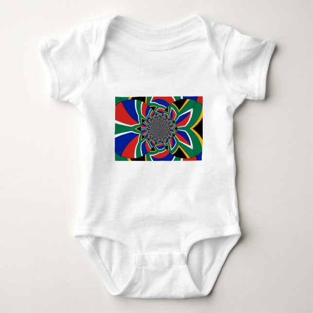 Regnbågsnation: Vibrant South Afrika Art Skriv ut T-shirt (Framsida)