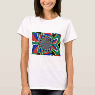 Regnbågsnation: Vibrant South Afrika Art Skriv ut T-shirt