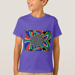 Regnbågsnation: Vibrant South Afrika Art Skriv ut Tee
