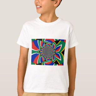 Regnbågsnation: Vibrant South Afrika Art Skriv ut Tee Shirt